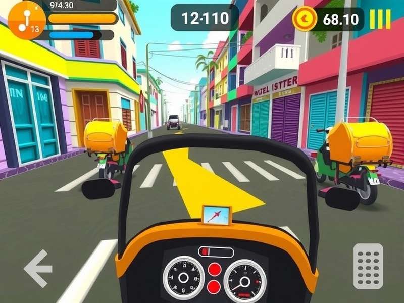 Rickshaw Velocity King control interface and gameplay mechanics